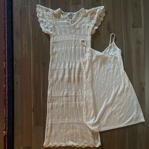 Jessica Simpson Cream Crochet Dress